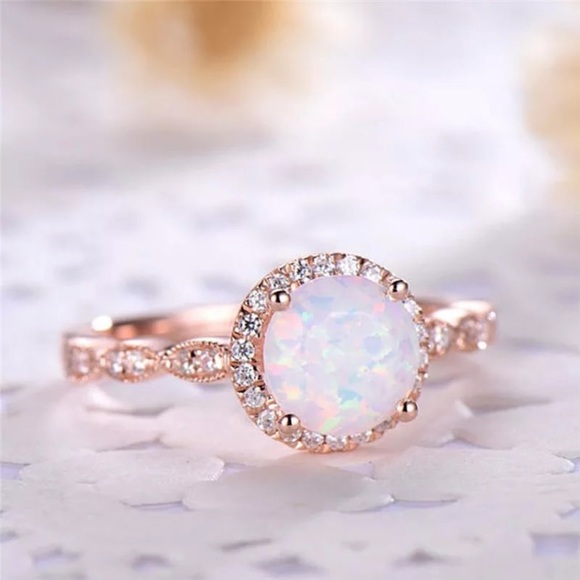 New rose gold fire opal ring - Picture 7 of 9